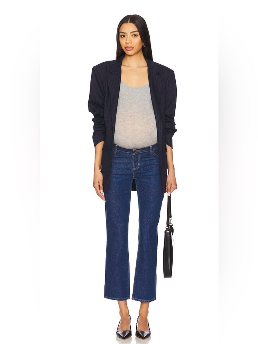HATCH Maternity True Blue Straight Leg Jeans Size 28 Stretch Denim